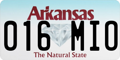 AR license plate 016MIO