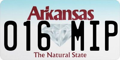 AR license plate 016MIP