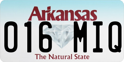 AR license plate 016MIQ