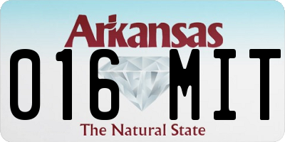 AR license plate 016MIT