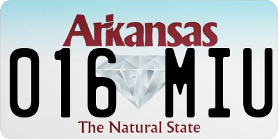 AR license plate 016MIU
