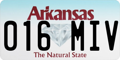 AR license plate 016MIV