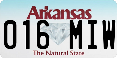 AR license plate 016MIW