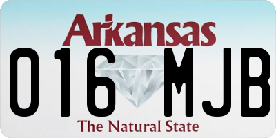 AR license plate 016MJB