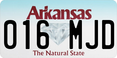 AR license plate 016MJD