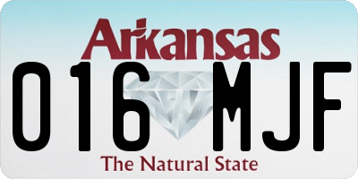 AR license plate 016MJF