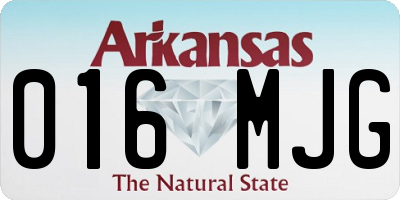 AR license plate 016MJG