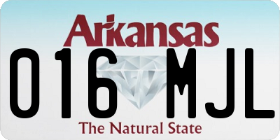 AR license plate 016MJL