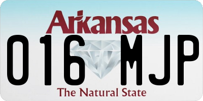 AR license plate 016MJP
