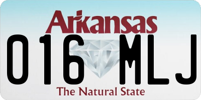 AR license plate 016MLJ
