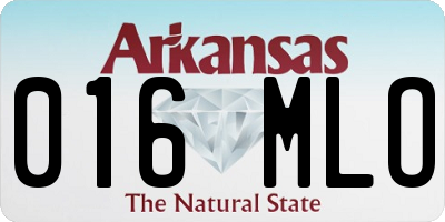 AR license plate 016MLO