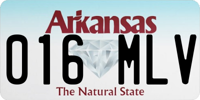 AR license plate 016MLV