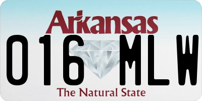 AR license plate 016MLW