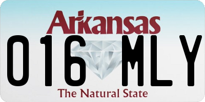 AR license plate 016MLY