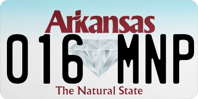 AR license plate 016MNP