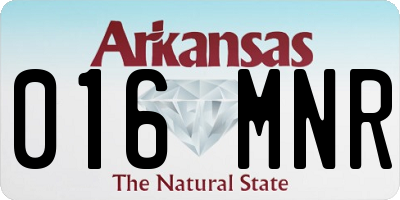 AR license plate 016MNR