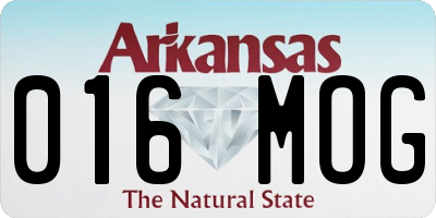 AR license plate 016MOG