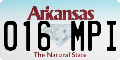 AR license plate 016MPI