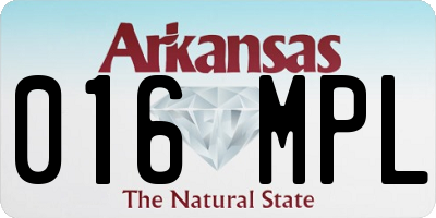AR license plate 016MPL