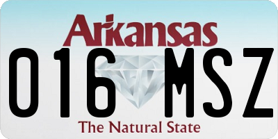 AR license plate 016MSZ