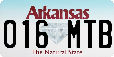 AR license plate 016MTB