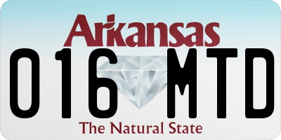 AR license plate 016MTD
