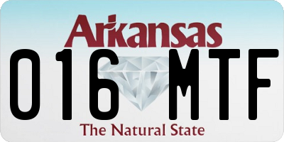 AR license plate 016MTF