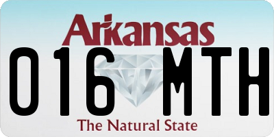 AR license plate 016MTH