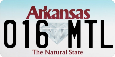 AR license plate 016MTL