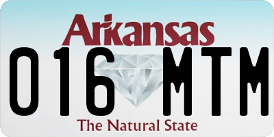 AR license plate 016MTM