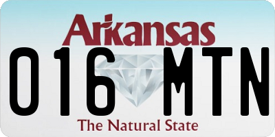 AR license plate 016MTN