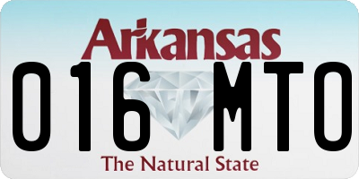 AR license plate 016MTO