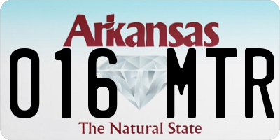 AR license plate 016MTR