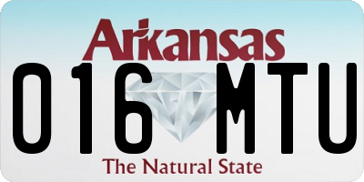 AR license plate 016MTU