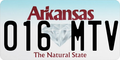 AR license plate 016MTV