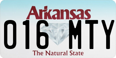 AR license plate 016MTY