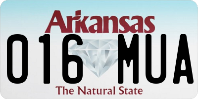 AR license plate 016MUA