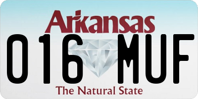 AR license plate 016MUF