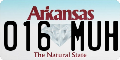 AR license plate 016MUH