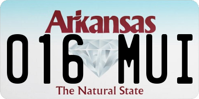 AR license plate 016MUI