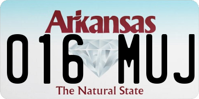 AR license plate 016MUJ