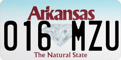 AR license plate 016MZU