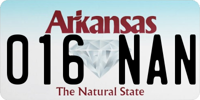AR license plate 016NAN