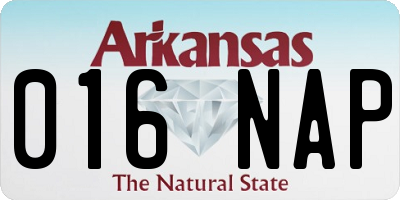 AR license plate 016NAP