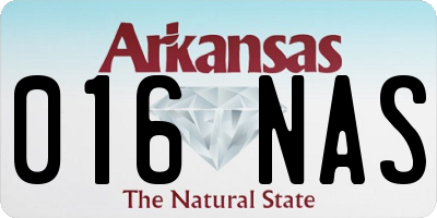 AR license plate 016NAS
