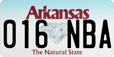AR license plate 016NBA