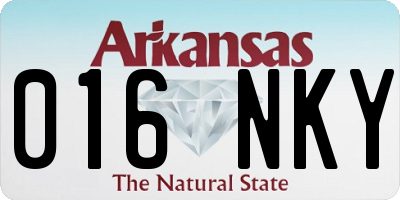 AR license plate 016NKY