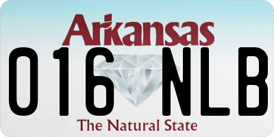 AR license plate 016NLB