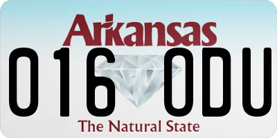 AR license plate 016ODU