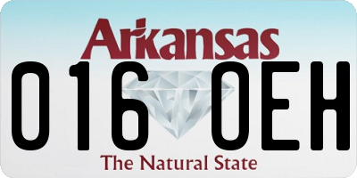 AR license plate 016OEH